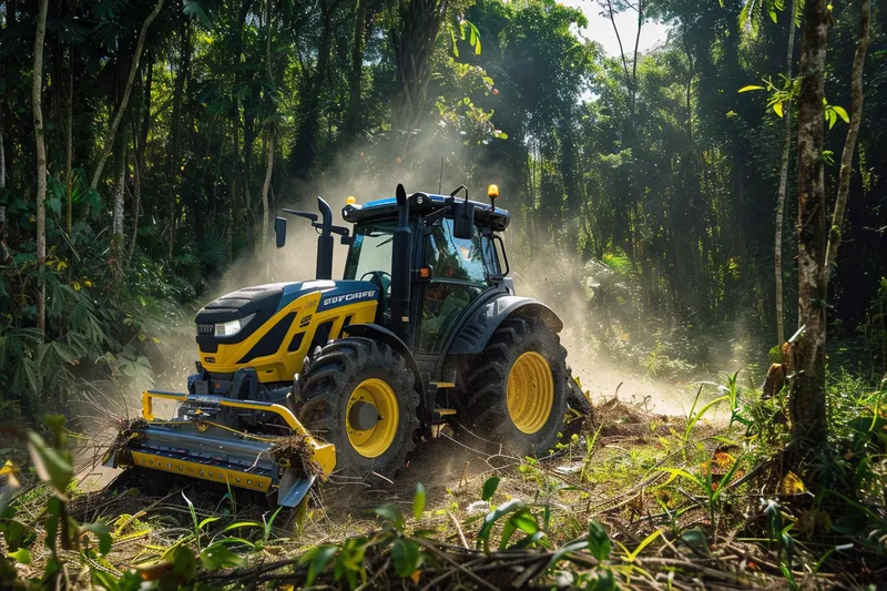 tractor desbrozadora forestal